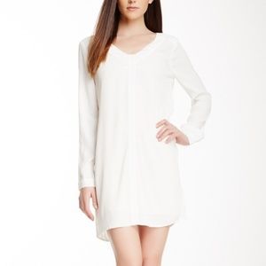 BCBGMaxAzria Levin V-Neck Dress in Alabaster